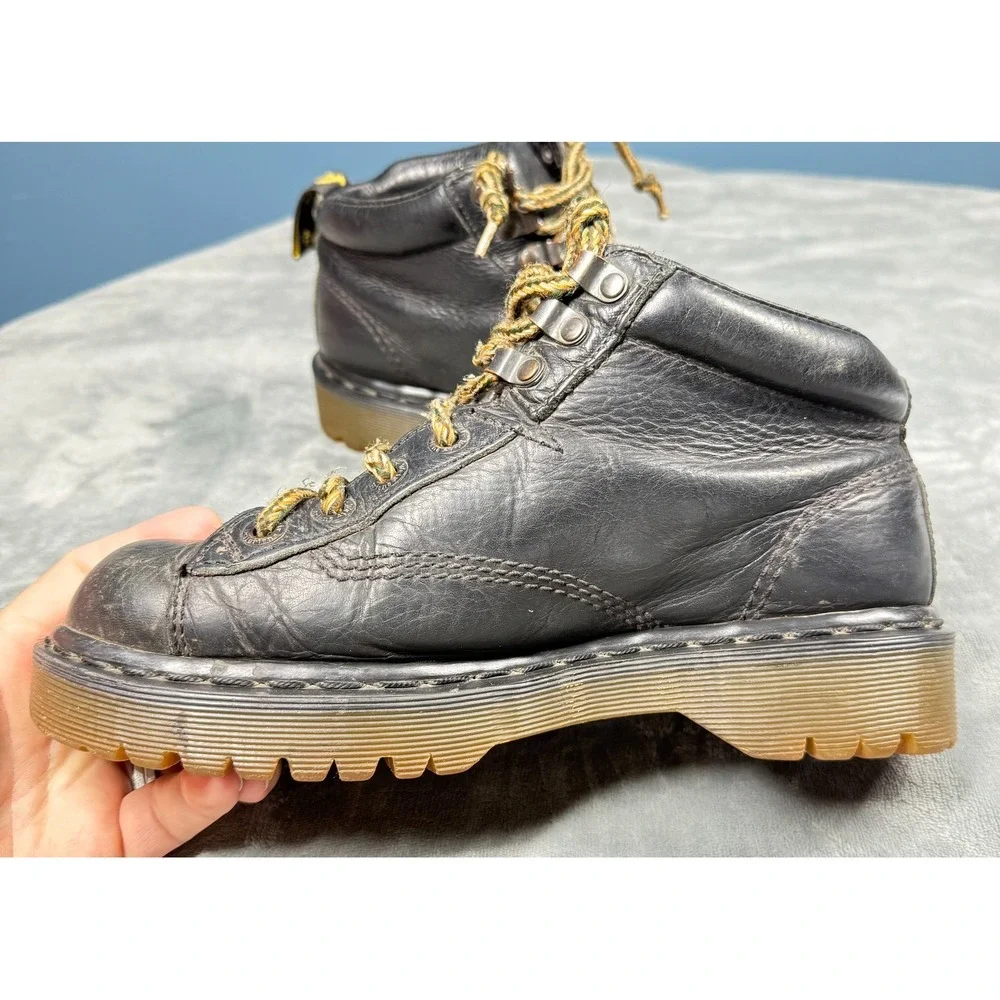 Dr Martens Boots Womens UK6 US8-8.5 Black Leather Bouncing Soles England Grunge